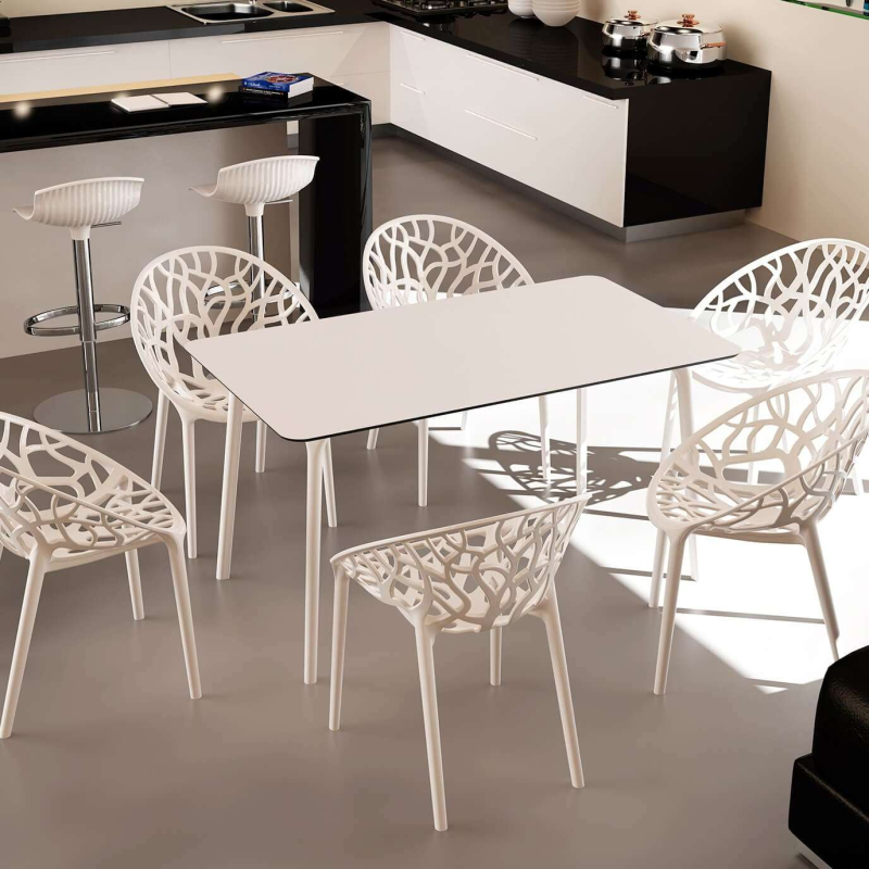 Table rectangulaire design en stratifié - Maya