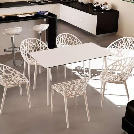 Table rectangulaire design en stratifié - Maya