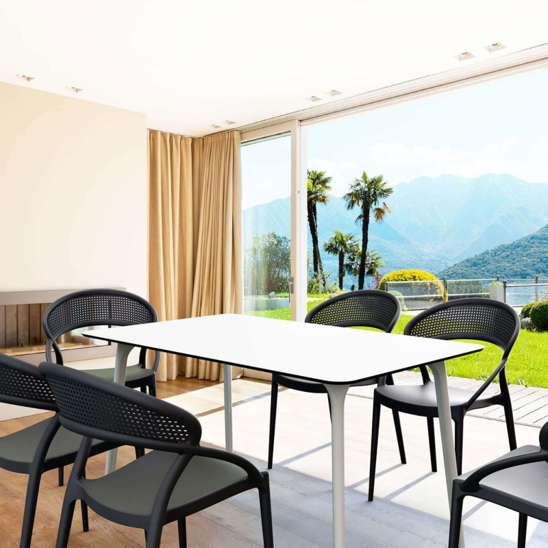 Table rectangulaire design en stratifié - Maya