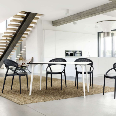 Table rectangulaire design en stratifié - Maya