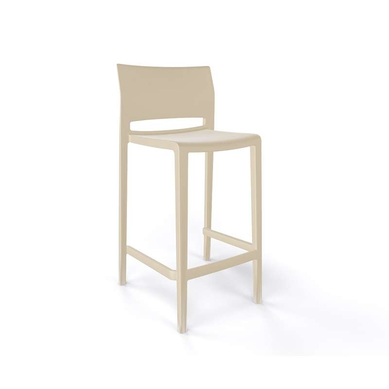 Tabouret snack moderne empilable sable - Bakhita