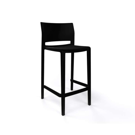 Tabouret snack moderne empilable noir - Bakhita