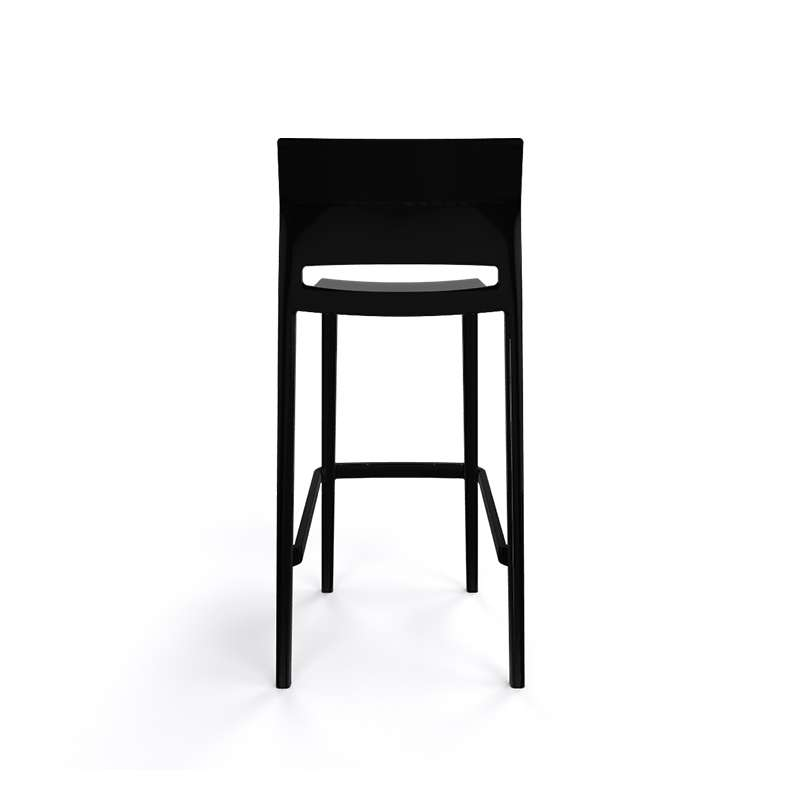 Tabouret de bar d'extérieur noir - Bakhita