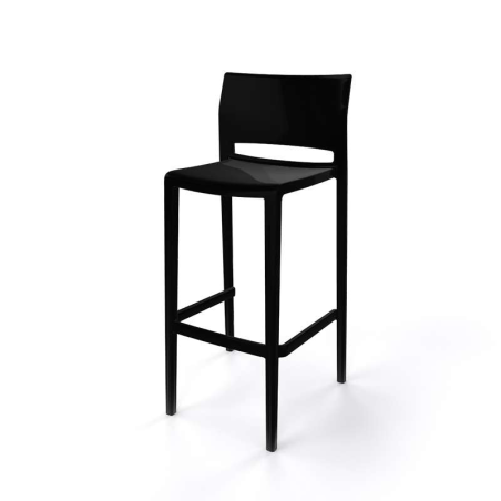 Tabouret de bar de terrasse noir - Bakhita