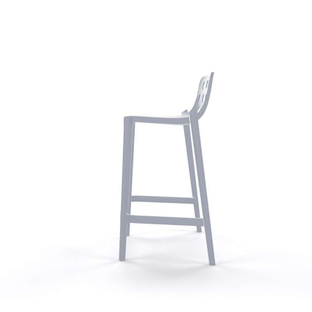 Tabouret snack de jardin en plastique gris clair - Isidoro