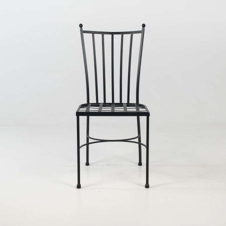 Chaise de jardin provençale en métal noir - Venecia