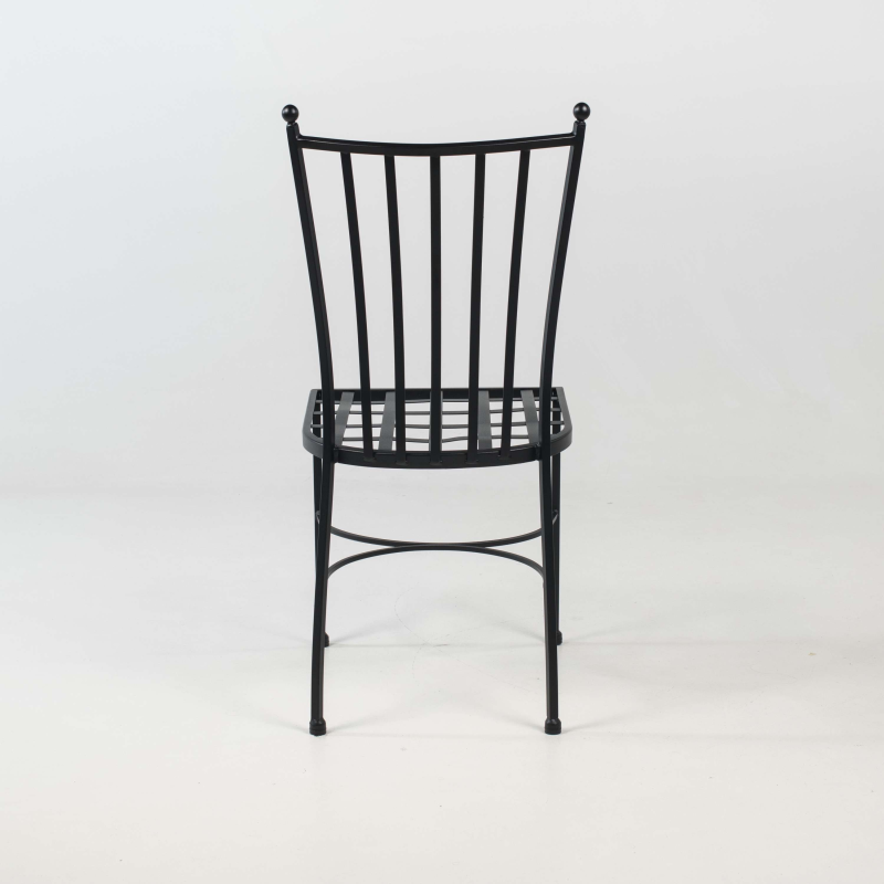 Chaise de terrasse provençale en métal noir - Venecia