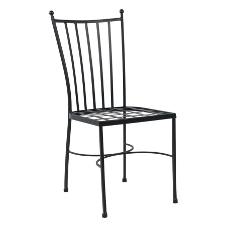 Chaise provençale en métal noir - Venecia