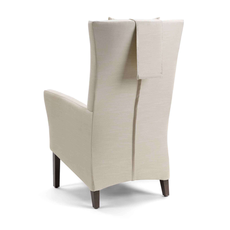 Fauteuil dossier haut en tissu et bois - Manhattan Uno Mobitec®