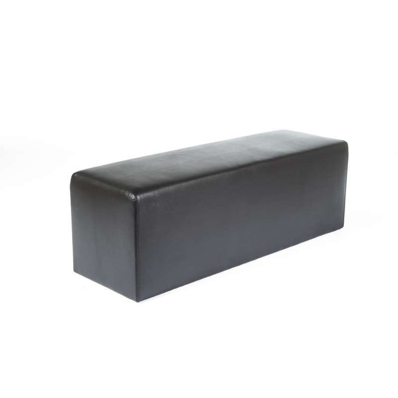 Pouf rembourré rectangulaire noir MaxQ120