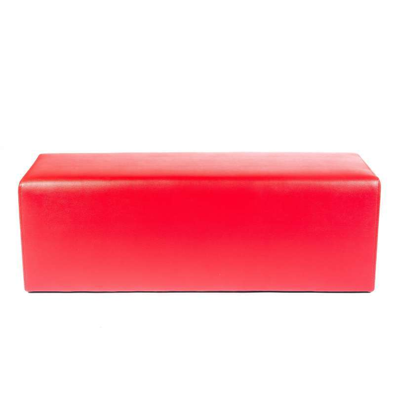 Pouf long rectangulaire rouge MaxQ120