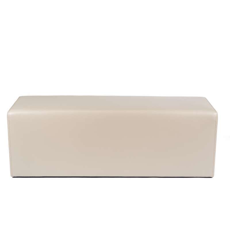 Pouf long rectangulaire beige MaxQ120