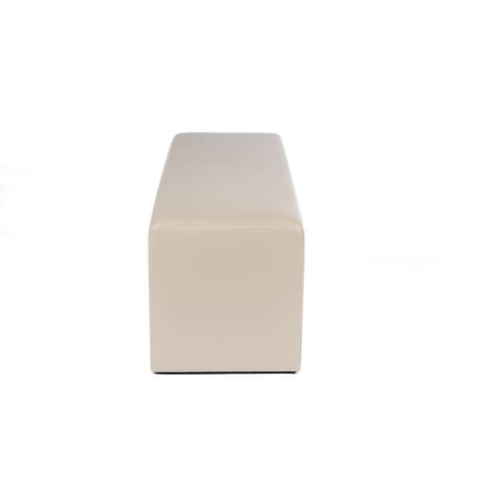 Pouf rembourré rectangulaire beige MaxQ120