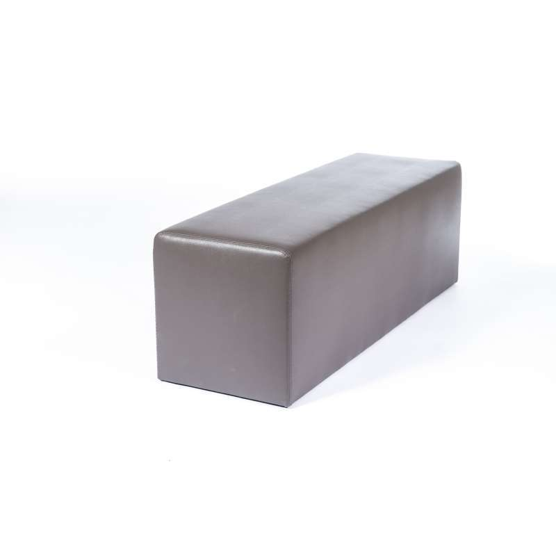 Pouf long rectangulaire gris MaxQ120