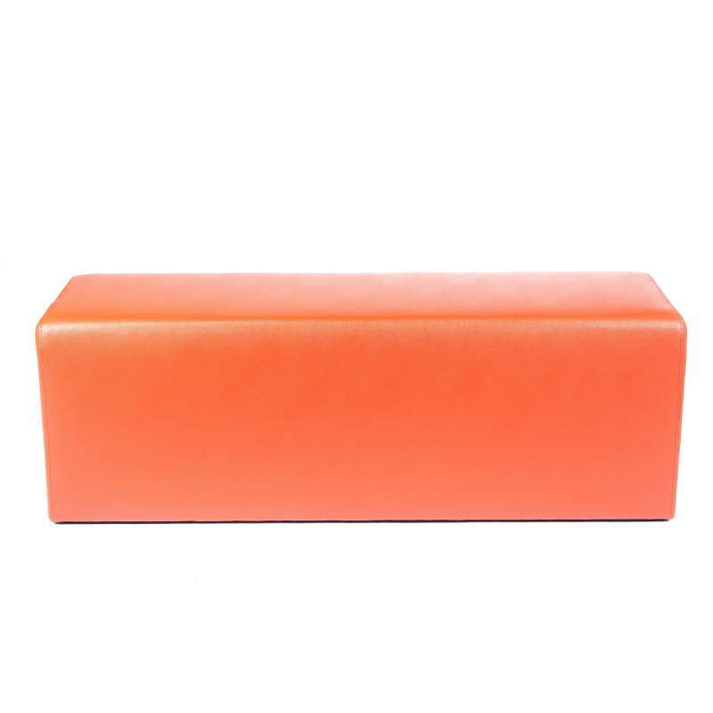 Pouf rectangulaire orange MaxQ120