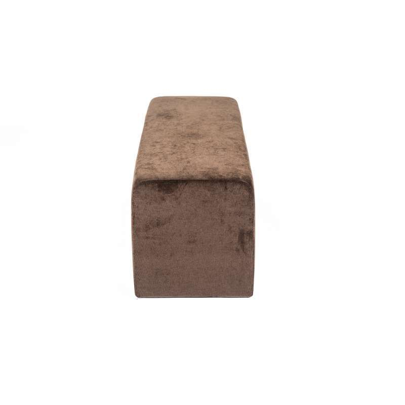 Pouf en tissu marron Max Q120
