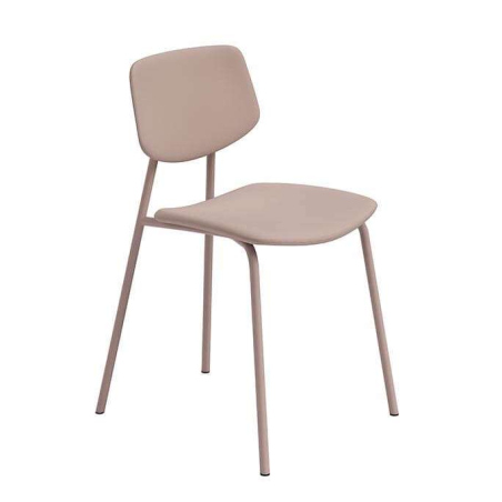 Chaise de cuisine vintage rembourrée vieux rose - Lago