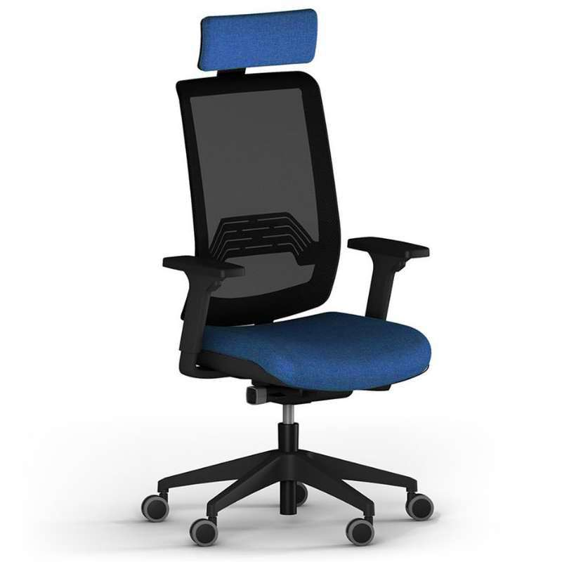 Fauteuil avec dossier en résille et accoudoirs - Wi-Max WR67