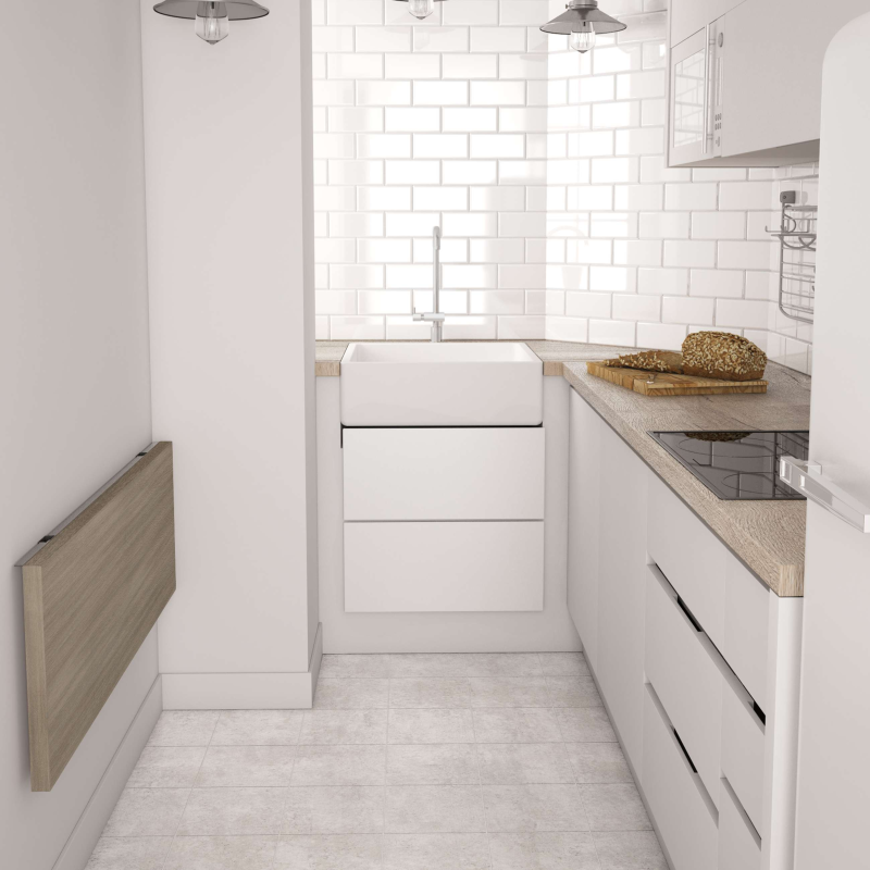 Table de cuisine murale en stratifié - Vulcano