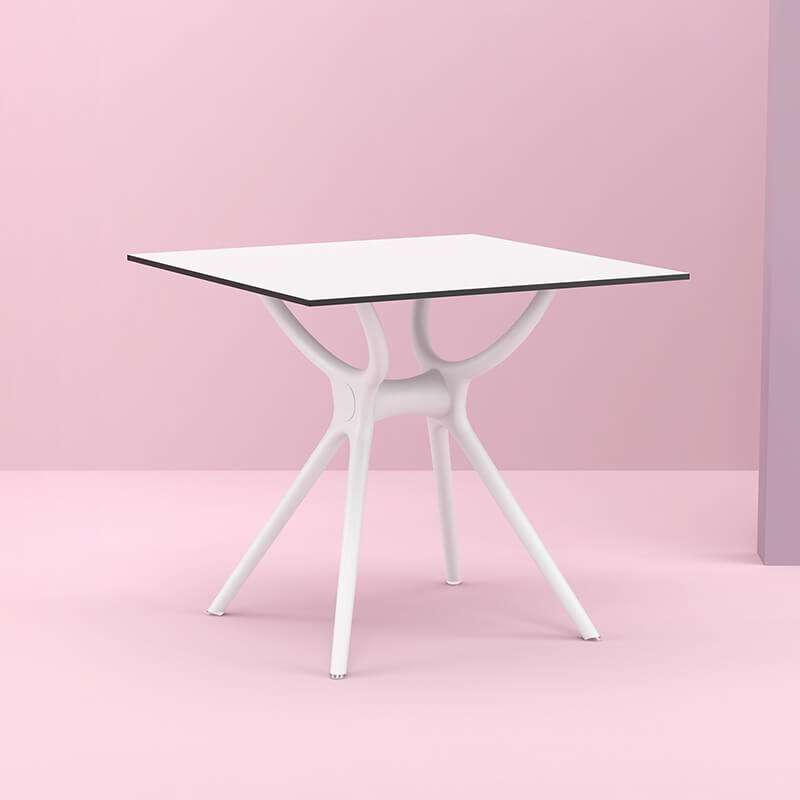 Table carrée petit espace en stratifié et polypropylène - Air 12