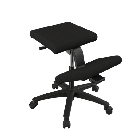 Siège ergonomique en tissu noir sur roulettes - Wing Varier®