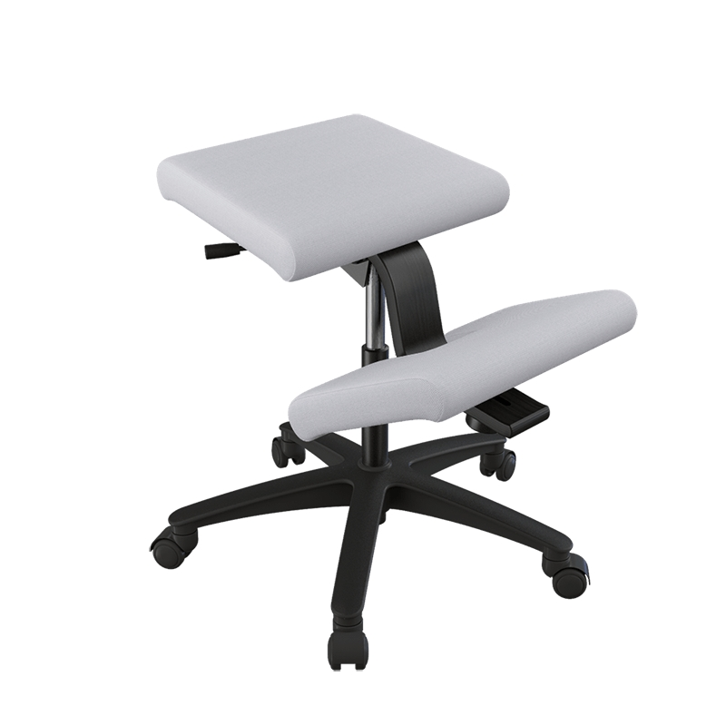 Siège ergonomique en tissu gris sur roulettes - Wing Varier®