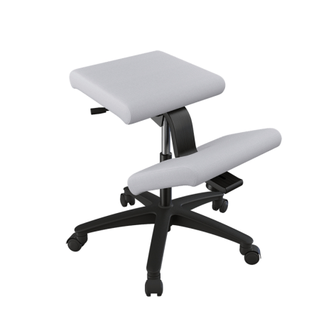 Siège ergonomique en tissu gris sur roulettes - Wing Varier®