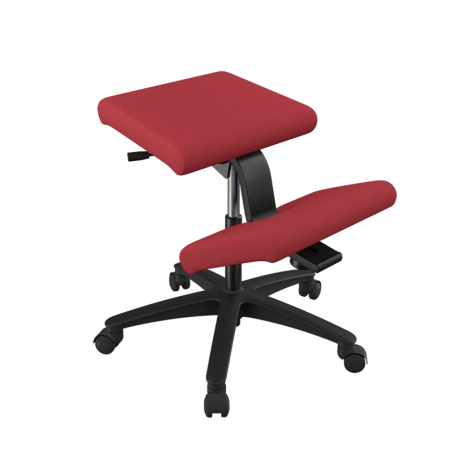 Siège ergonomique en tissu rouge sur roulettes - Wing Varier®