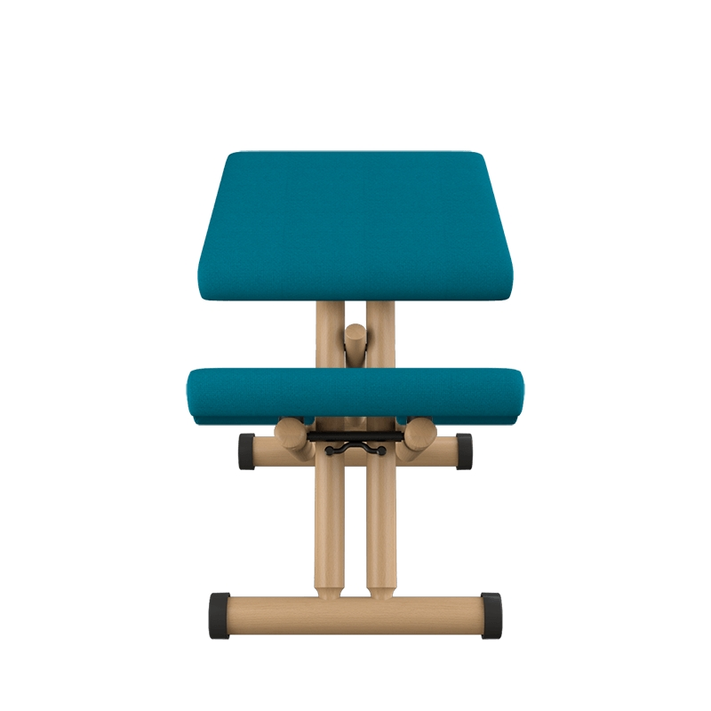 Chaise de ergonomique en tissu bleu et bois naturel - Multi Varier®