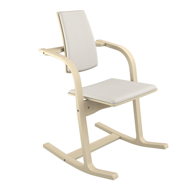 Fauteuil à bascule ergonomique en tissu blanc - Actulum Varier®