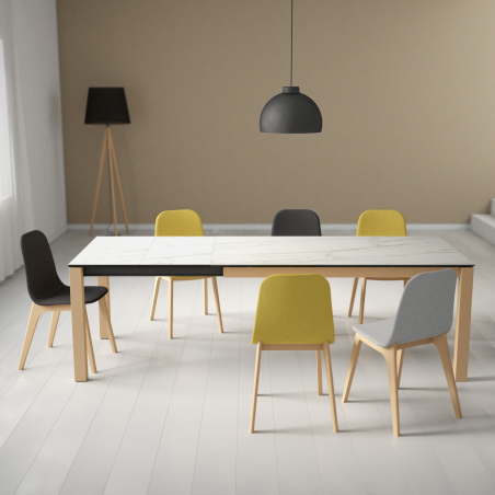 Table moderne en céramique extensible - Quadra