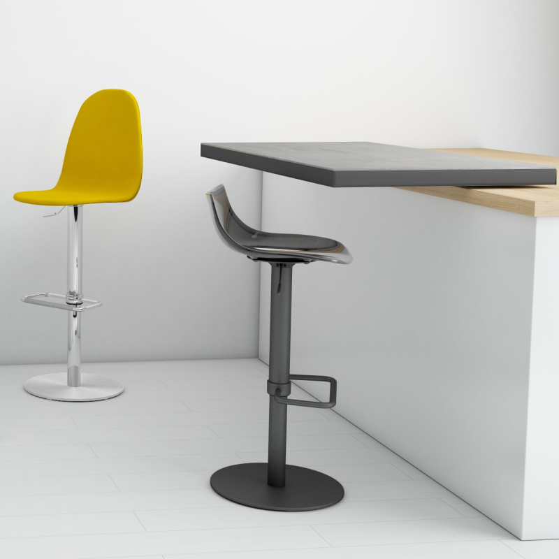 Tabouret réglable moderne en synthétique et métal - Play