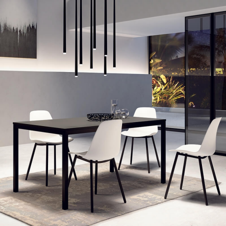 Chaise de salle à manger  en polypropylène et métal - Claudio