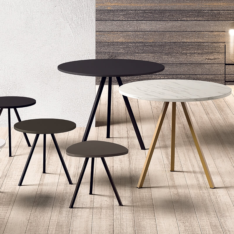 Table ronde moderne en stratifié - Triple 9