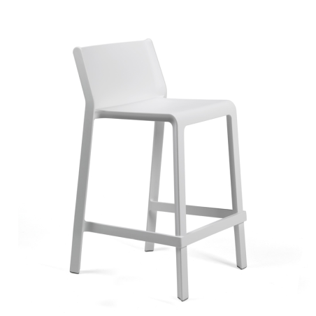 Tabouret snack de jardin empilable en plastique blanc - Trill mini