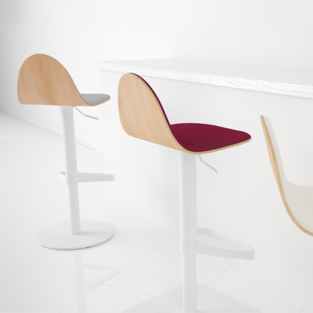 Tabouret réglable et pivotant design en bois - Tabu