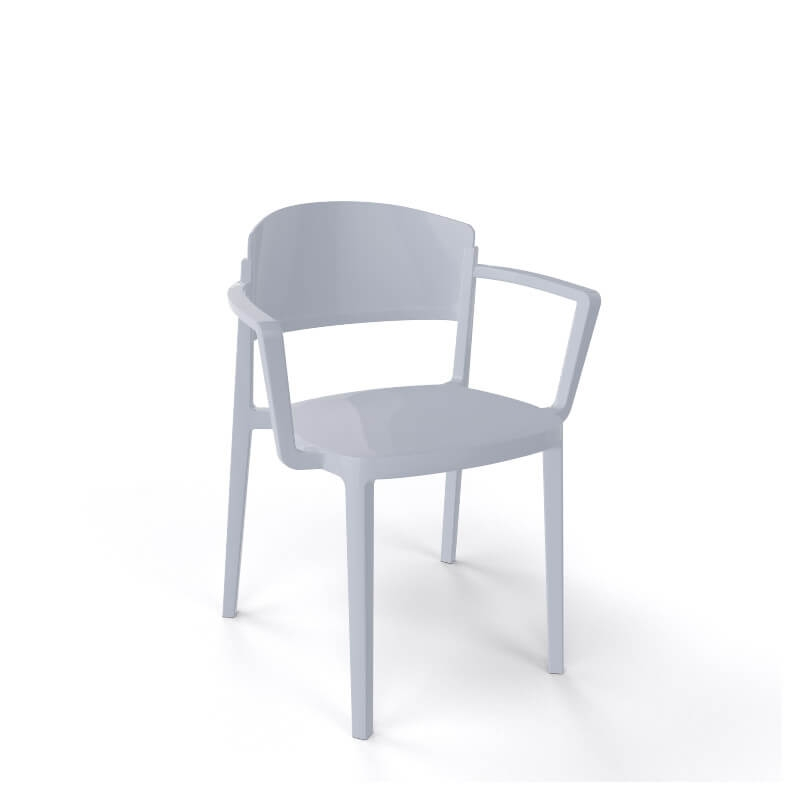 Chaise de jardin avec accoudoirs empilable en technopolymère - Abuela B