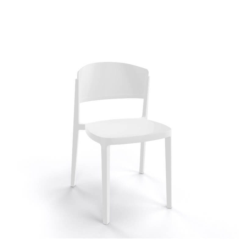 Chaise de terrasse moderne empilable en technopolymère - Abuela