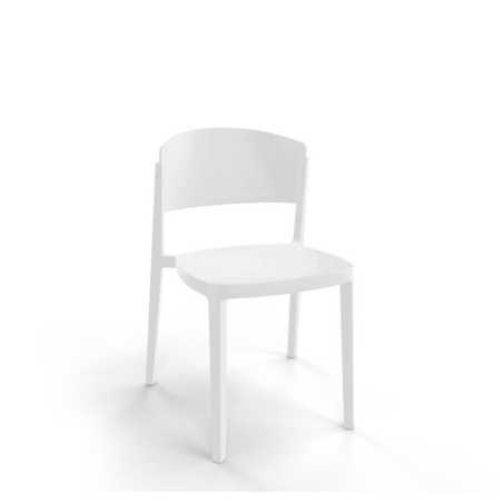 Chaise de terrasse moderne empilable en technopolymère - Abuela