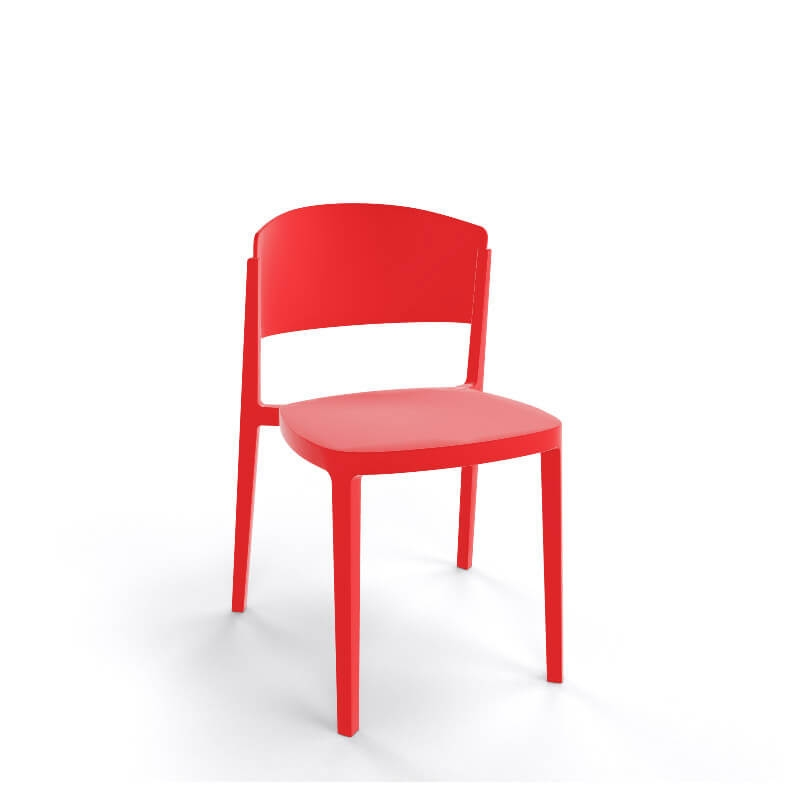Chaise de terrasse moderne empilable en technopolymère - Abuela
