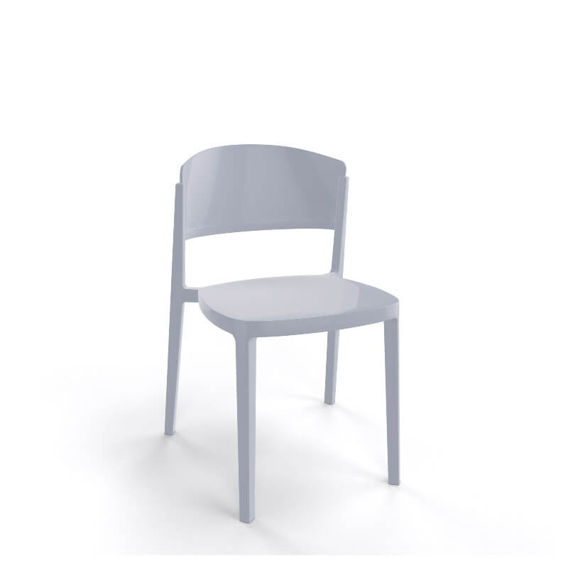 Chaise de terrasse moderne empilable en technopolymère - Abuela