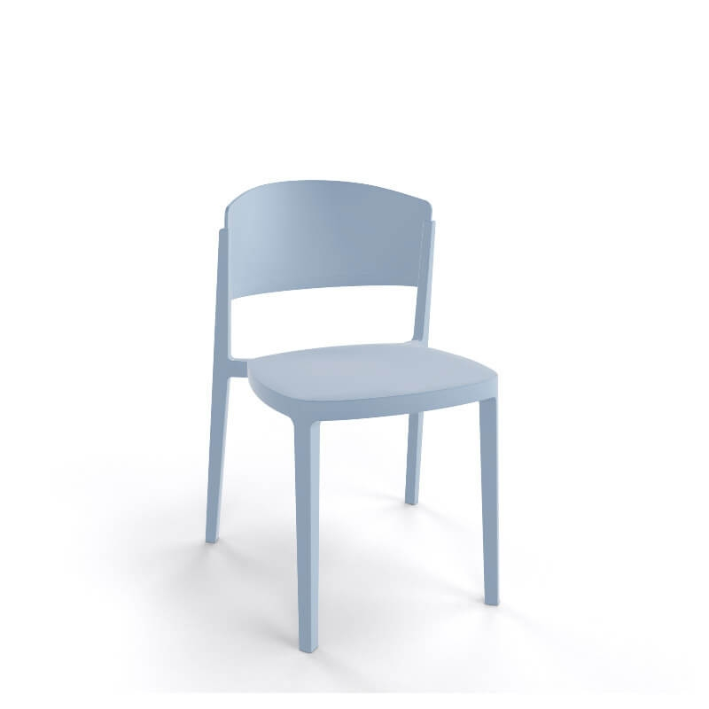 Chaise de terrasse moderne empilable en technopolymère - Abuela