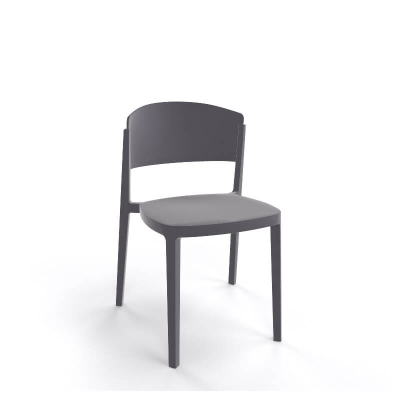 Chaise de terrasse moderne empilable en technopolymère - Abuela