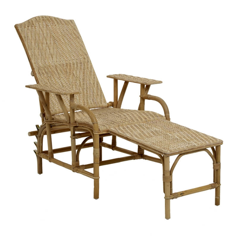 Chaise longue en rotin transformable - Grand mère