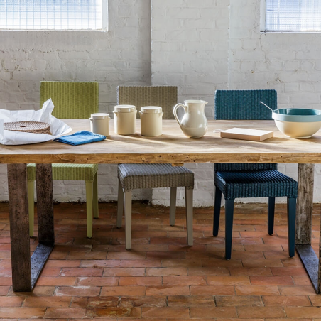 Chaise tressée colorée - Bridget