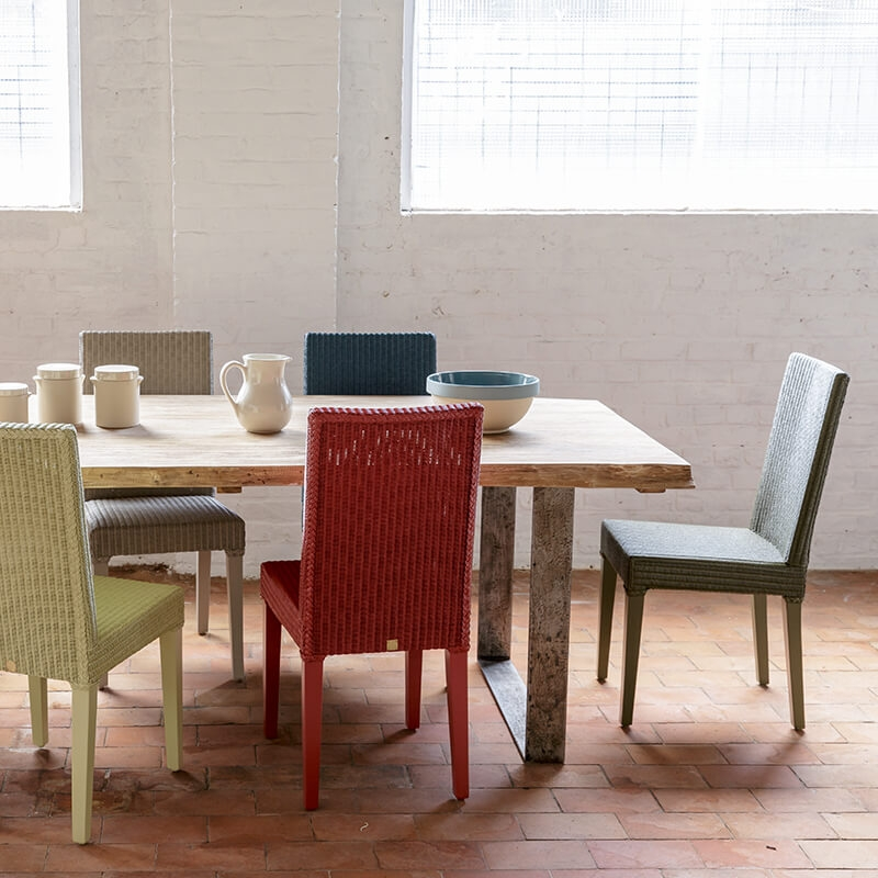 Chaise en loom tressé coloré - Bridget