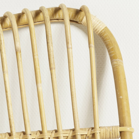 Fauteuil vintage en rotin naturel - Marlène