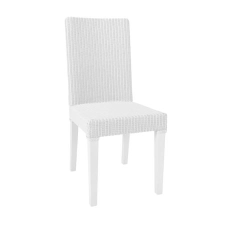 Chaise blanche en loom tressé - Bridget