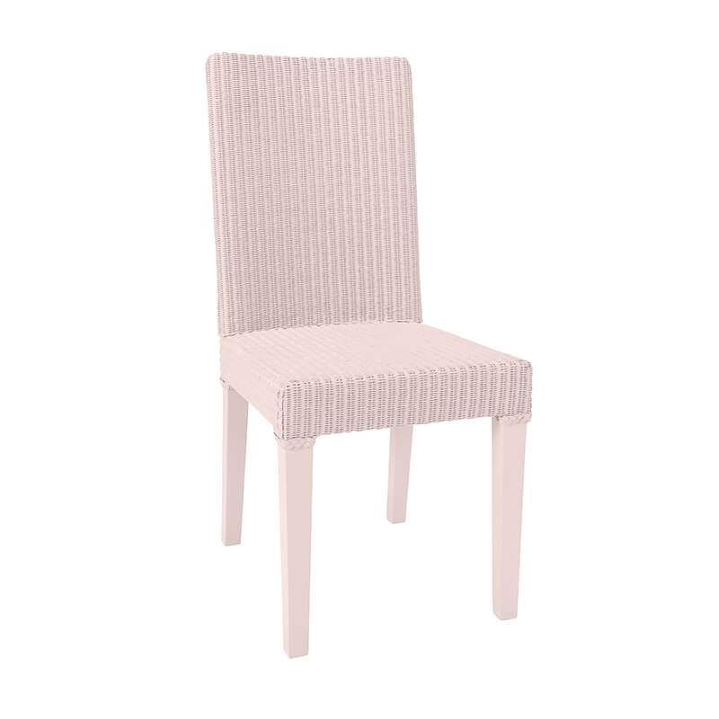 Chaise rose en loom tressé - Bridget