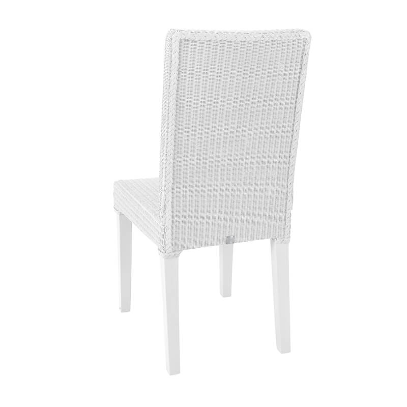 Chaise tressée blanche en loom - Bridget